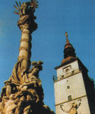 Kostel a sloup v Trnave